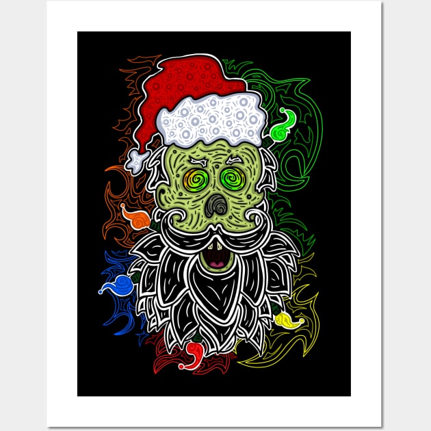 Zombie Santa (Version #2) Wall Art by mm92